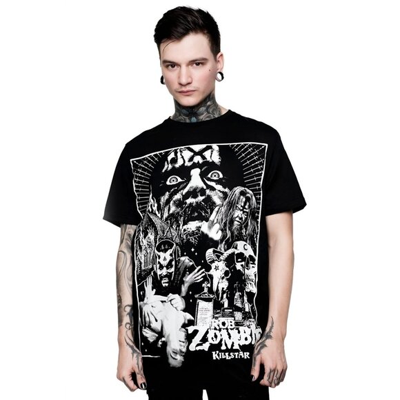 Killstar x Rob Zombie ✦ Co-Pilot Graphic T-Shirt ✦ Hellbilly Deluxe Collab M NWT - Picture 1 of 4